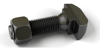 T-head bolt with nut big picture