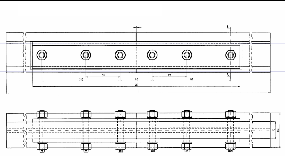 insulated joint made of steel blueprint