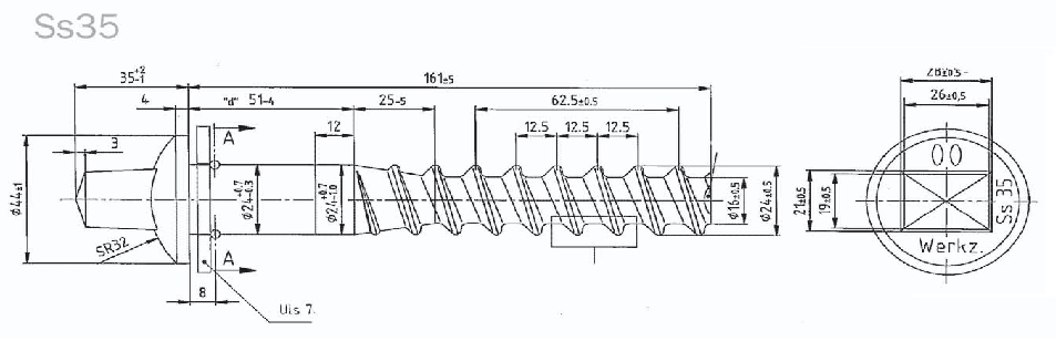 sleeper screw Ss35 blueprint